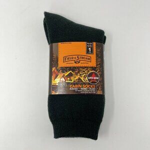 Field & Stream Men's Cabin Socks Non-Skid Bottom Sock Size 10-13 Gray Super Warm